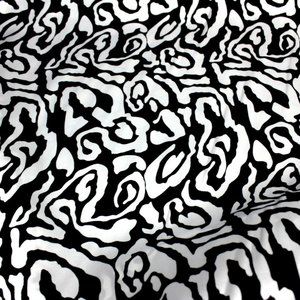 Michael Kors Black & White Silk  Fabric 60"